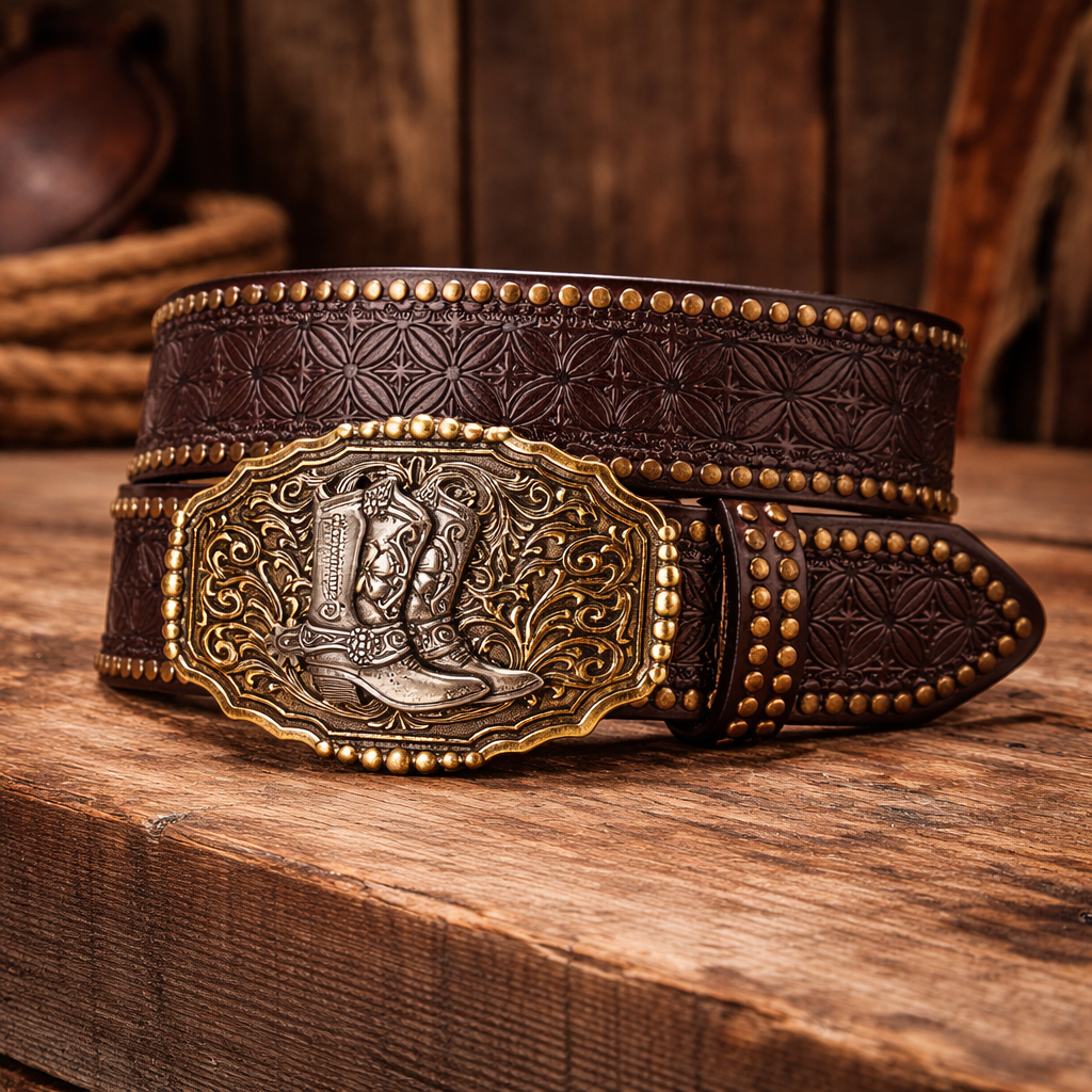 Western Leather Belt Cowboy