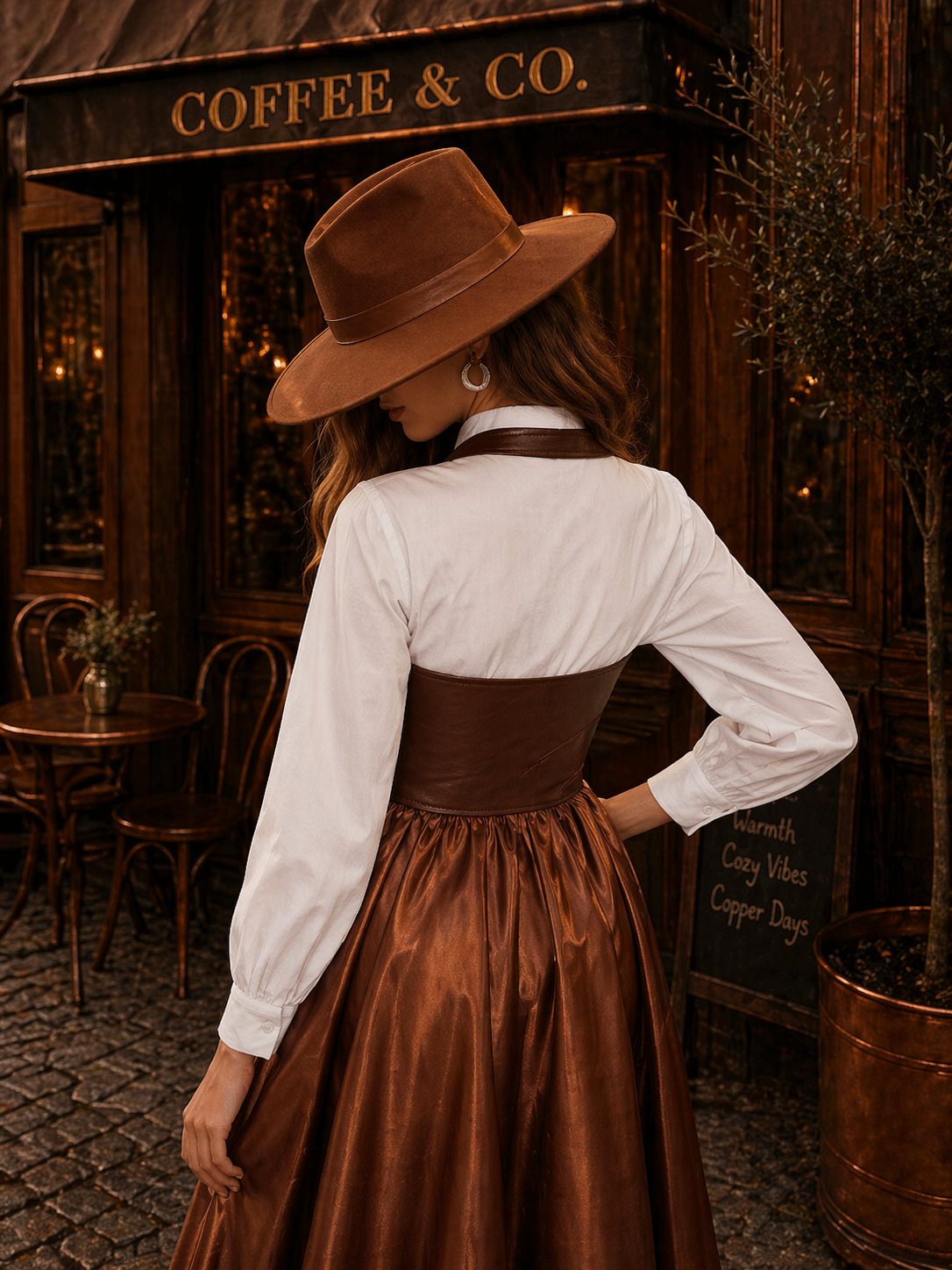 Women's Vintage Modern Leather Vest – Handcrafted Western Style