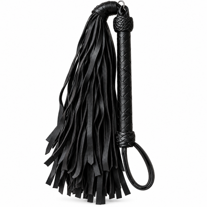 30" Handcrafted Bull Whip - Black Genuine Leather