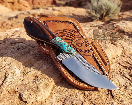 Frontier_cowboy_knife_belt_knife_rasp_file_steel_wood_handle_with_handcrafted_leather_belt_sheath