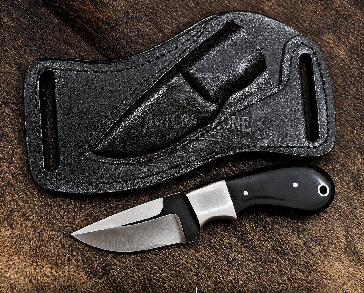 Handcrafted Mini Cowboy 6" Western Field Work Tool with Leather Sheath