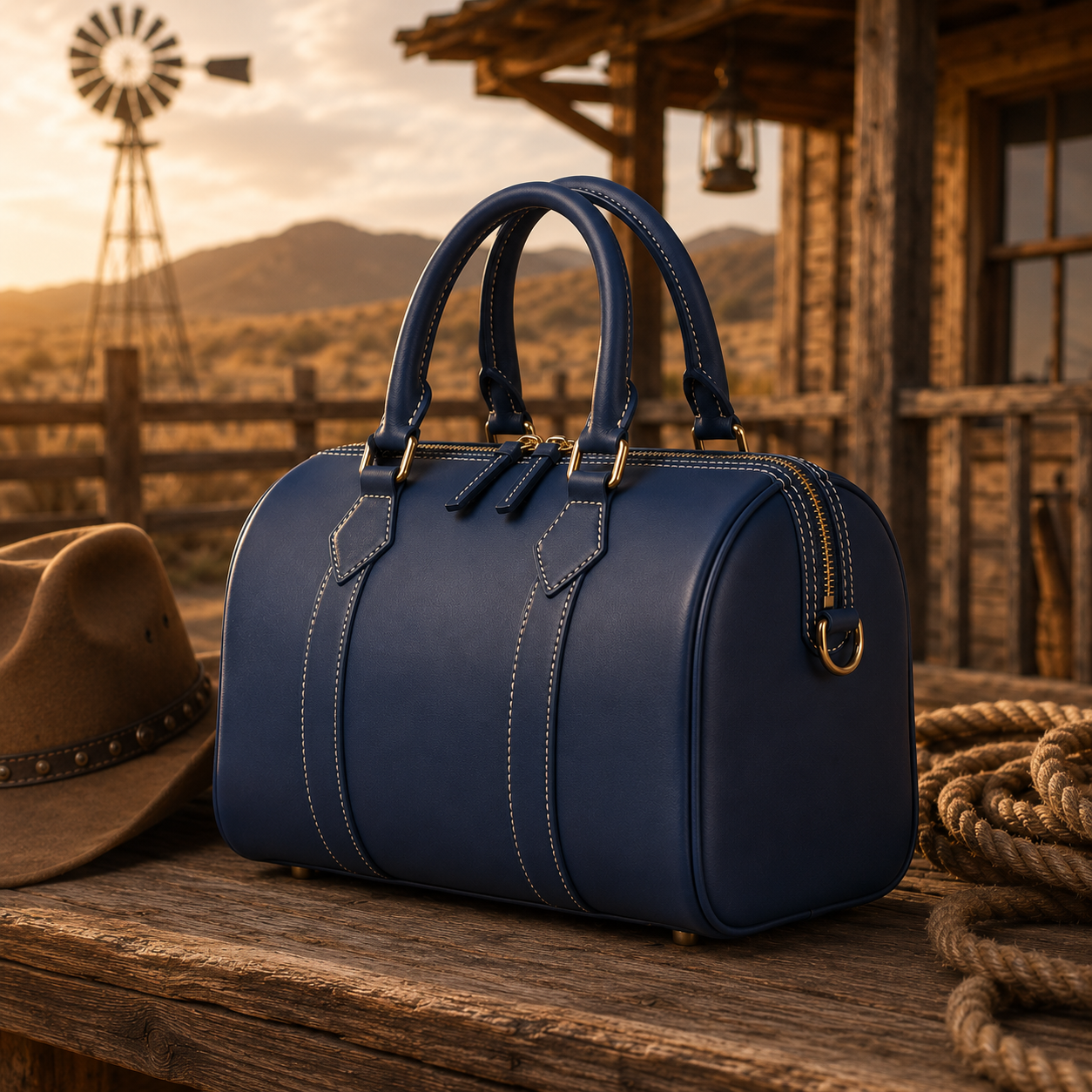 Midnight Voyager Leather Duffle Bag – Handcrafted Premium Travel Bag