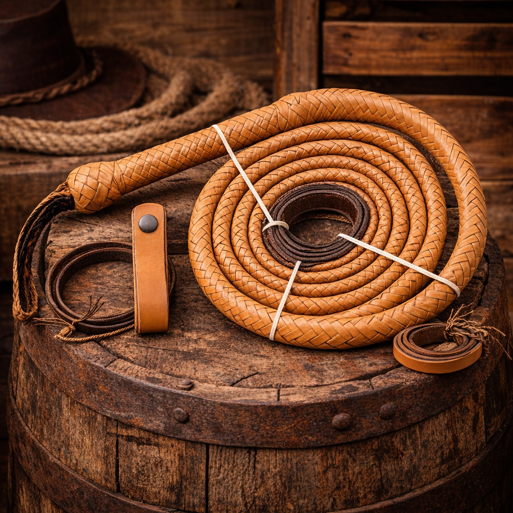 Western Bull Whip Handcrafted