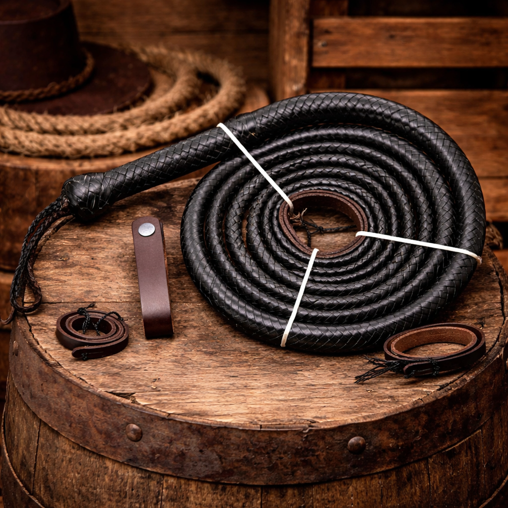 Western Bull Whip Handcrafted