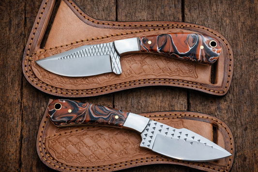 Handcrafted 8" Rasp Steel Field Work Western Cowboy Tool with Leather Sheath