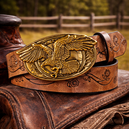Western Leather Belt Cowboy