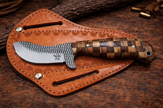 Handcrafted 7" Rasp Steel Field Work Western Cowboy Tool with Leather Sheath