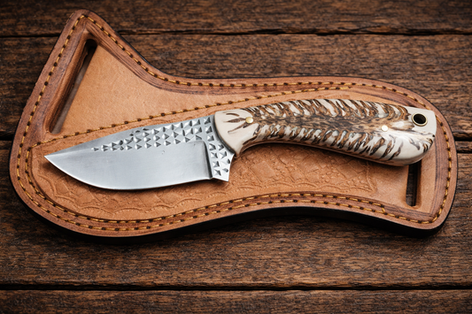 Handcrafted 7" Rasp Steel Field Work Western Cowboy Tool with Leather Sheath