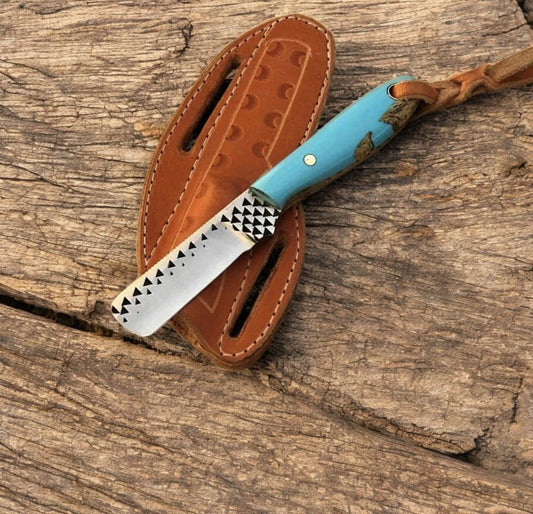 Handcrafted 6" Rasp File Steel Resin Handle Cowboy File Work Bull Cutter