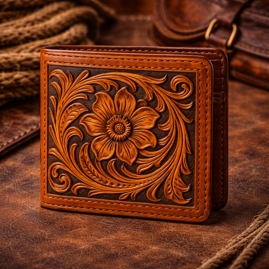 Western Handcrafted Gents Luxury Wallet Premium Full-Grain Leather with Custom Engraving