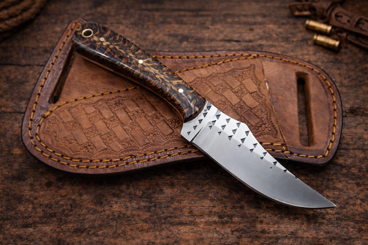 Handcrafted 7" Rasp Steel Field Work EDC Cowboy Tool with Leather Sheath