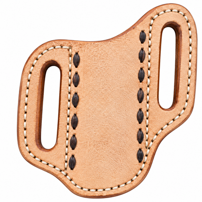 Handmade Tan Leather Belt Knife Sheath – Classic Western Style