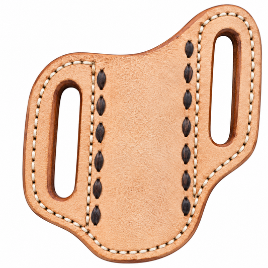 Handmade Tan Leather Belt Knife Sheath – Classic Western Style