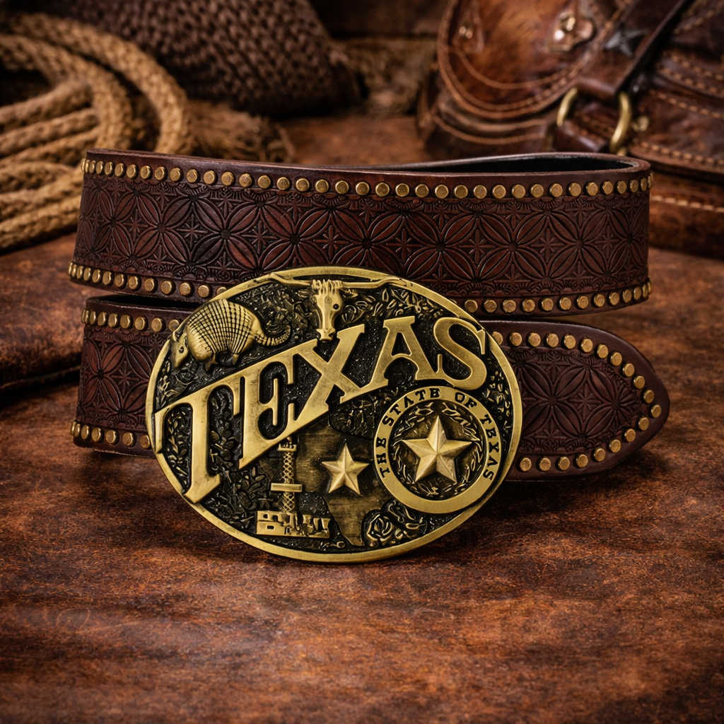 Western Leather Belt Cowboy